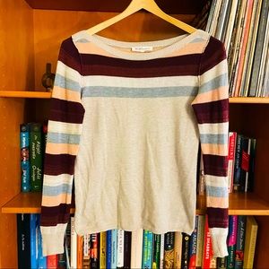BCBGeneration striped cream sweater